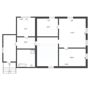 Дом 70м², 1-этажный, участок 7 сот.  