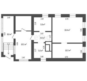 Дом 44м², 1-этажный, участок 8 сот.  
