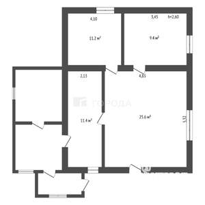 Дом 58м&sup2;, 1-этажный, участок 5 сот.  