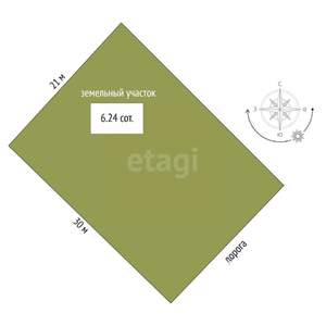 Дом 40м², 1-этажный, участок 7 сот.  