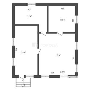 Дом 134м&sup2;, 1-этажный, участок 5 сот.  