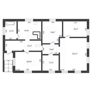 Дом 81м², 1-этажный, участок 9 сот.  