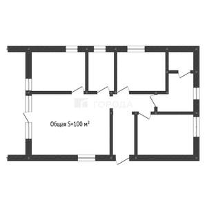 Дом 100м&sup2;, 1-этажный, участок 8 сот.  