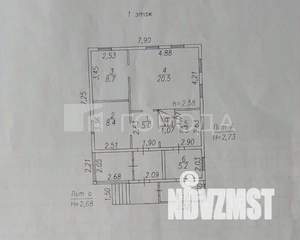 Дом 54м², 1-этажный, участок 7 сот.  