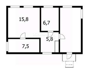 Дом 68м², 2-этажный, участок 6 сот.  