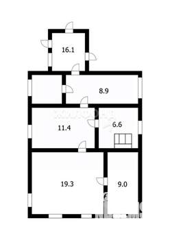 Дом 59м², 1-этажный, участок 8 сот.  
