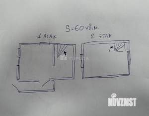 Дом 60м², 2-этажный, участок 15 сот.  