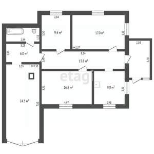 Дом 119м², 1-этажный, участок 4 сот.  