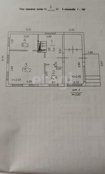 Дом 54м², 1-этажный, участок 7 сот.  