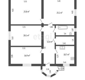 Дом 123м², 2-этажный, участок 17 сот.  