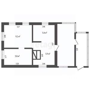 Дом 26м&sup2;, 1-этажный, участок 10 сот.  