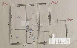 Дом 53м², 1-этажный, участок 6 сот.  