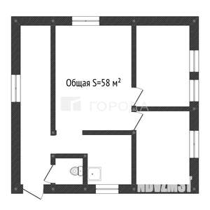 Дом 58м², 1-этажный, участок 13 сот.  