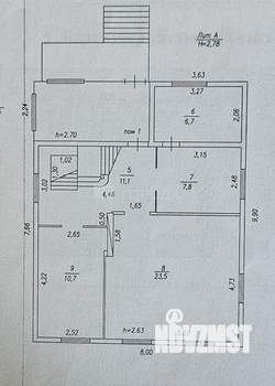 Дом 118м², 1-этажный, участок 8 сот.  
