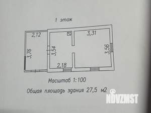Дом 28м², 1-этажный, участок 9 сот.  