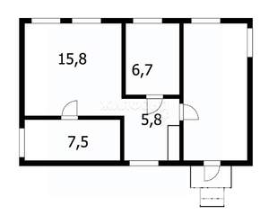 Дом 68м², 2-этажный, участок 6 сот.  