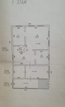 Дом 38м², 1-этажный, участок 8 сот.  