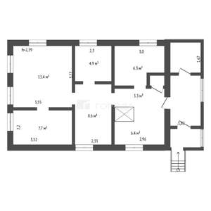 Дом 51м², 1-этажный, участок 7 сот.  