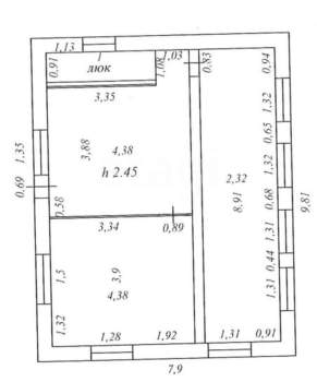 Дом 170м², 3-этажный, участок 8 сот.  