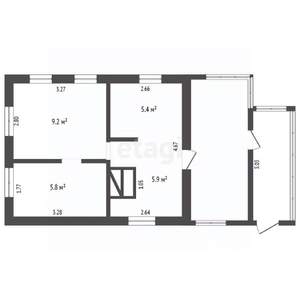 Дом 26м², 1-этажный, участок 10 сот.  