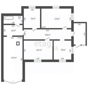 Дом 119м&sup2;, 1-этажный, участок 4 сот.  