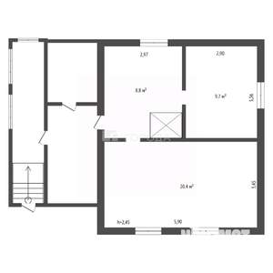 Дом 46м&sup2;, 1-этажный, участок 6 сот.  