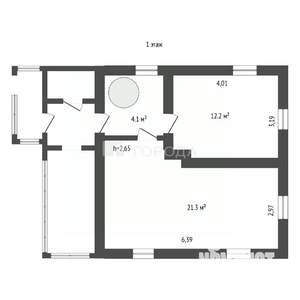 Дом 107м², 3-этажный, участок 651 сот.  