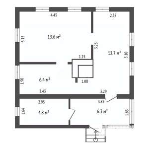 Дом 33м², 1-этажный, участок 7 сот.  