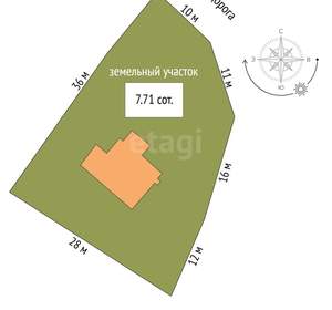 Дом 75м², 1-этажный, участок 8 сот.  