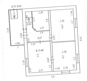 Дом 170м², 3-этажный, участок 8 сот.  