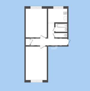 2-к квартира, на длительный срок, 48м2, 1/5 этаж