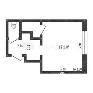 1-к квартира, на длительный срок, 18м2, 4/5 этаж