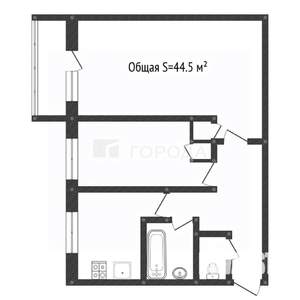 2-к квартира, на длительный срок, 45м2, 4/5 этаж
