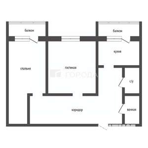 2-к квартира, на длительный срок, 53м2, 6/9 этаж