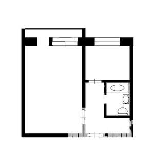 1-к квартира, на длительный срок, 30м2, 3/5 этаж