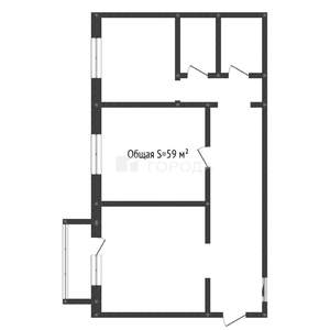 2-к квартира, на длительный срок, 59м2, 10/10 этаж