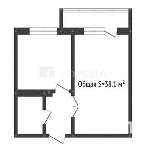 1-к квартира, на длительный срок, 38м2, 6/18 этаж