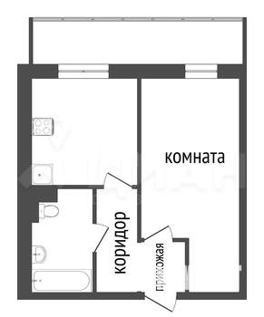1-к квартира, на длительный срок, 34м2, 6/9 этаж