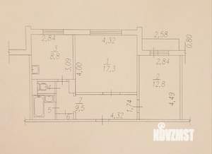 2-к квартира, на длительный срок, 53м2, 7/9 этаж