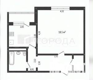 1-к квартира, на длительный срок, 37м2, 3/9 этаж