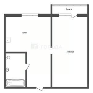 1-к квартира, на длительный срок, 37м2, 6/18 этаж