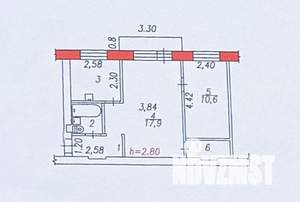 2-к квартира, на длительный срок, 43м2, 5/5 этаж