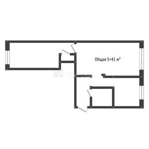 2-к квартира, на длительный срок, 41м2, 3/5 этаж