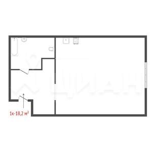 1-к квартира, на длительный срок, 18м2, 5/5 этаж