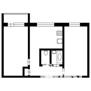 2-к квартира, на длительный срок, 43м2, 4/5 этаж