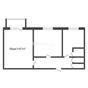 2-к квартира, на длительный срок, 44м2, 3/5 этаж