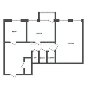 2-к квартира, на длительный срок, 79м2, 3/6 этаж