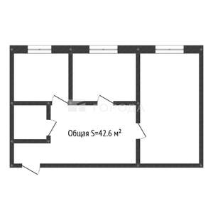 2-к квартира, на длительный срок, 43м2, 3/5 этаж