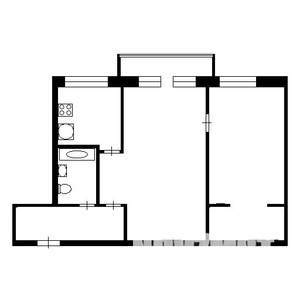 2-к квартира, на длительный срок, 48м2, 12/12 этаж