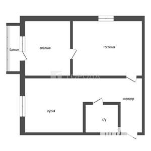 2-к квартира, на длительный срок, 42м2, 2/5 этаж